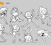 Nate is Late - Posings storyboard I